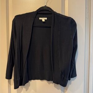 Dana Buchman Black Open-Front Cardigan